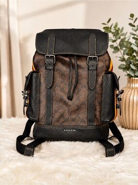 Coach | Bags | Coach Mens Black And Blue Backpack | Poshmark